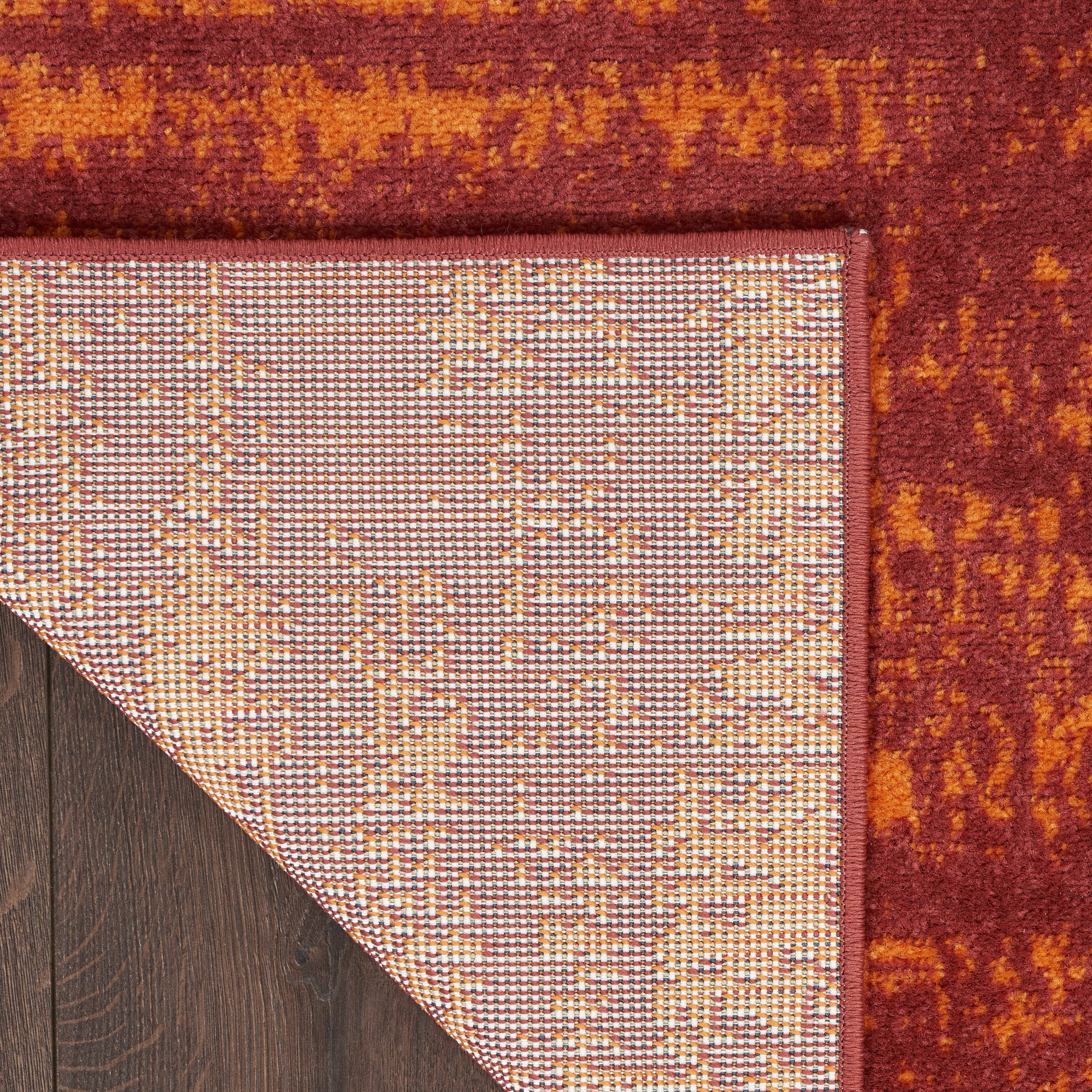 Nourison Essentials Indoor/Outdoor Red 6' x 9' Area Rug, (6x9)