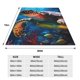 thumbnail image 3 of Fotbe Ice Blue Ocean Sea Turtle Manta de Franela Acolchonada con Estampado, Súper Suave y Esponjosa, Extra Grande para Sofá, Cama, Uso Todo el Año-40"x30", 3 of 7