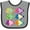 Heather and Black, variant on Inktastic Tropical Fish Lover Girls Baby Bib