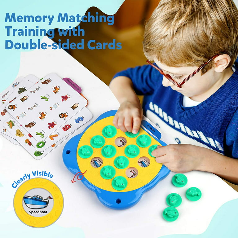Vanmor 29Pcs Kids Fishing Game, Magnetic Fishing Game for Toddlers 3-5  Memory Matching Travel Game Board Games for Kids Best Gifts & Toys 