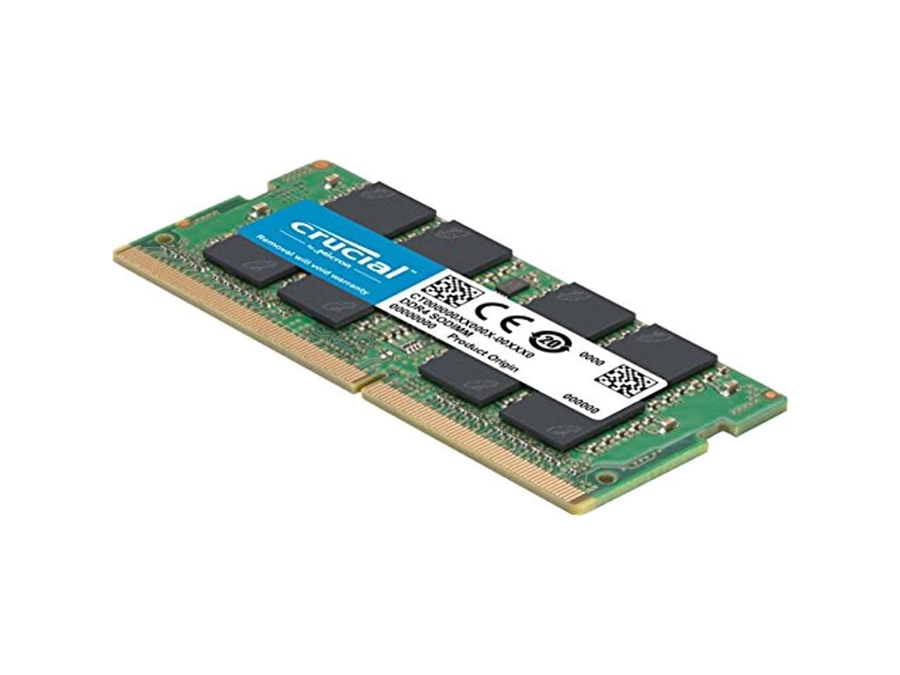 Crucial 32GB Single DDR4 3200 MT/s CL22 SODIMM 260-Pin Memory