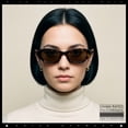 thumbnail image 2 of SA106 Womens Classic Mod Soft Cat Eye Plastic Sunglasses / Tortoise Frame - Brown Lens, 2 of 7