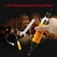 thumbnail image 3 of BE-TOOL 8 in 1 Woodworking Carving Chisel Wrench Flexible Shaft Carving Blades 5 Types Blade Yellow, 3 of 8