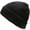 Black, variant on Ribbed Beanie Thick Cuffed Ski Hat Skully Winter Ski Cap