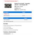 thumbnail image 2 of Radiator Fan Assembly - Compatible with 2011 - 2014 Chrysler 200 2012 2013, 2 of 2