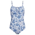 thumbnail image 5 of ibiyuan Girls Swimsiut One Piece Tie-Straps Modest Ruched Baby Girl Bathing Suit Sparkly Cutout Girls Swimsuits Size 14-16 Contrast Swimwear for Girls, 5 of 5
