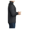 thumbnail image 3 of Mens Sport Wick Stretch 1/2 Zip Polyester/Spandex Pullover Charcoal Grey L, 3 of 7