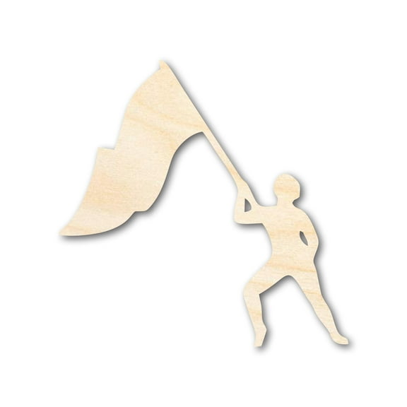 Unfinished Wood Color Guard Shape 10" / 3/4"