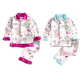 thumbnail image 2 of Conjunto de pijama navideño para niños y niñas, regalo de Navidad, pantalones de manga larga estampados, conjunto de pijama de 2 piezas para hermanos, 2 of 3