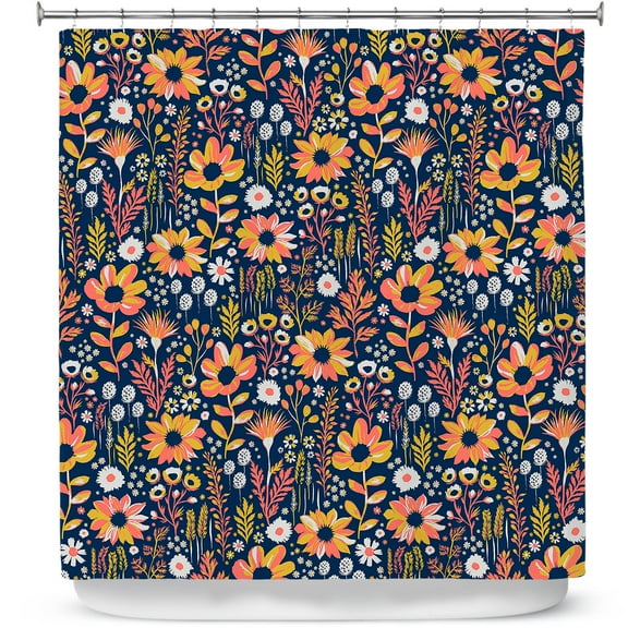 Shower Curtains 70" x 93" from DiaNoche Designs by Jill O Connor - Painted Meadow