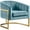 Aqua, variant on Pemberly Row Modern Burgundy Velvet Accent Chair with Gold Base