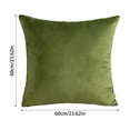 thumbnail image 4 of Solid Velvet Pillow Cover, Soft Plush Square Cushion Case with Invisible Zipper Decorative, for Sofa Bedroom Living Room Car Home Decor (Insert Not Included), 4 of 5