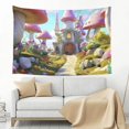 thumbnail image 3 of Junzan Dreamy Mushroom House for Tapestry - Home DéCor Tapestry Cute & Funny Tapestry Wall Hanging Party Poster Tapestry for Bedroom Living Room Dorm Wall 60×40in, 3 of 8