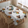 thumbnail image 2 of Happy Thanksgiving Turkey Fall Pumpkin Rectangle Tablecloth 60"x84",Waterproof Polyester Rectangle Table Cloth, Wipeable Spillproof Polyester Tablecloth for Dining, Camping, Indoor and Outdoor, 2 of 5