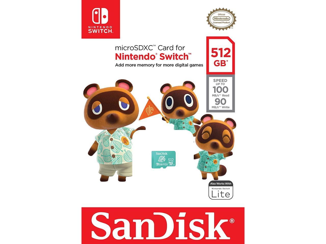 SanDisk 512GB microSDXC Memory Card for Nintendo Switch, Multicolor