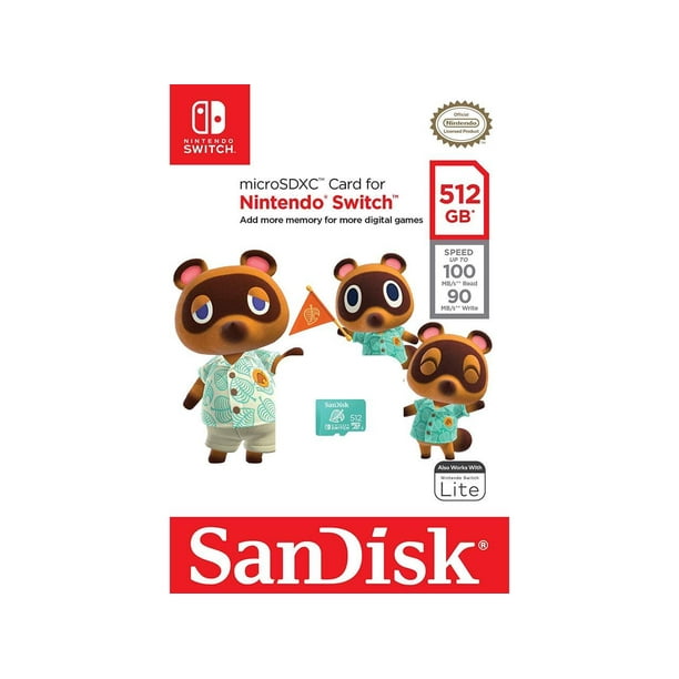SanDisk 512GB microSDXC UHS-I for Nintendo Switch, Speed Up to