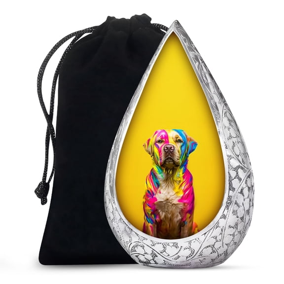 JAGSHASHI Vivid Canine Couture - Human Urns For Ashes - Large Decorative Urn - Ash Urn For Human Ashes - Ash Urns For Humans - Ashes Burial - Burial Urns For Ashes - 10 Inch - Large
