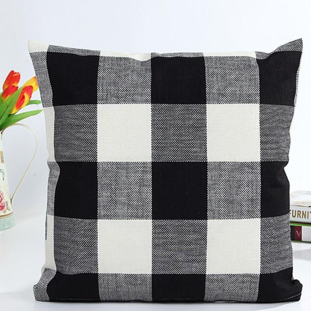 DPTALR Housse de Coussin Décorative pour Canapé-Lit à Carreaux