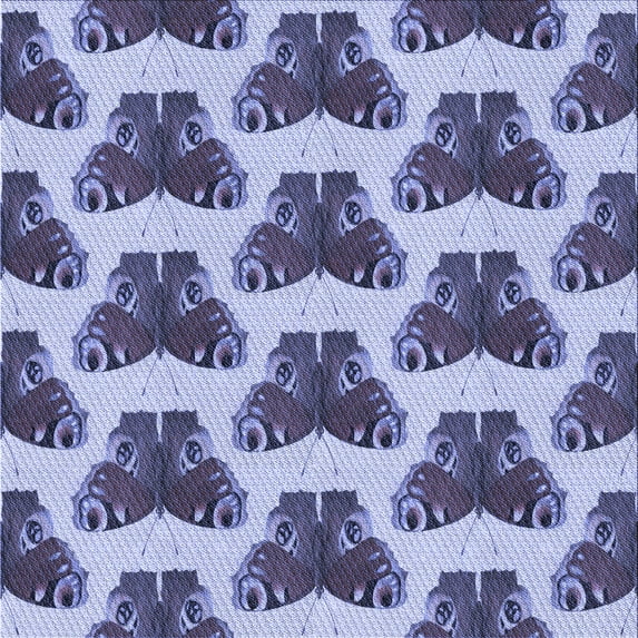 Ahgly Company Indoor Square Patterned Deep Periwinkle Purple Area Rugs, 7' Square