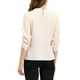 thumbnail image 3 of CURVOSPORT Camisa Elegante para Mujeres, Top de Oficina con Abertura Clave, Frente Plisado, Manga 3/4, Blusa de Chifón XS Beige, 3 of 8