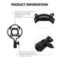 thumbnail image 4 of Miangastore Mic Stand Holder Mount Microphone Shockproof Mount Black Plastic 1Pack, 4 of 8