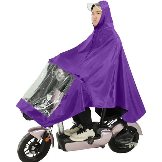 Motorcycle Rain Poncho Unisex Oxford Cloth Raincoat with Excellent Waterproof Performance Lightweight and Durable for Electric Bikes, Single Person Use