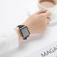 thumbnail image 4 of WFEAGL Apple Watch Leather Band Replacement Wristband 42mm 44mm 45mm Black/Gold, 4 of 6