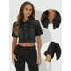 thumbnail image 2 of Chaqueta Corta Informal Allegra K Vaquera Negro S, 2 of 5
