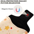 thumbnail image 3 of Haosy Light Orange Star Golf Mallet Putter Cover Strong Magnetic Leather Golf Club Headcover Closure, 3 of 7