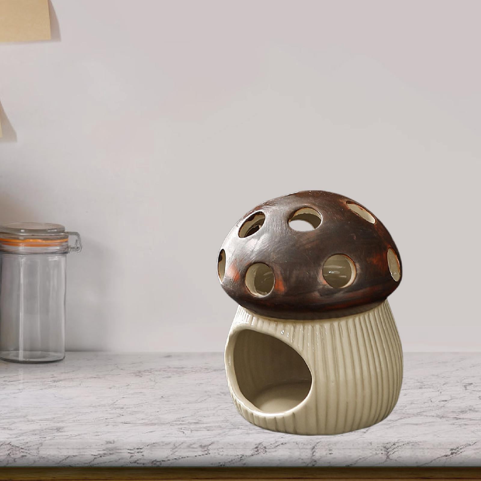 WLPZXP Incense Burner Mushroom Shape Holder Incense Bowl Aroma Fountain Durable for Spa 8.8cmx11.8cm