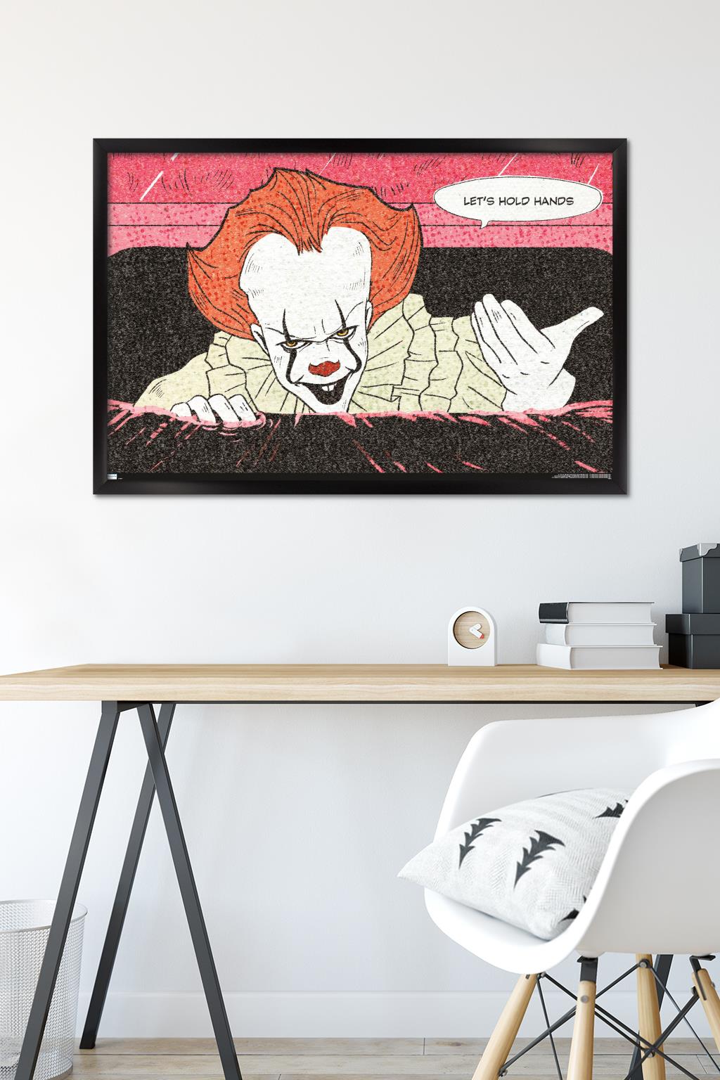 IT - Let's Hold Hands Wall Poster, 22.375" x 34" Framed