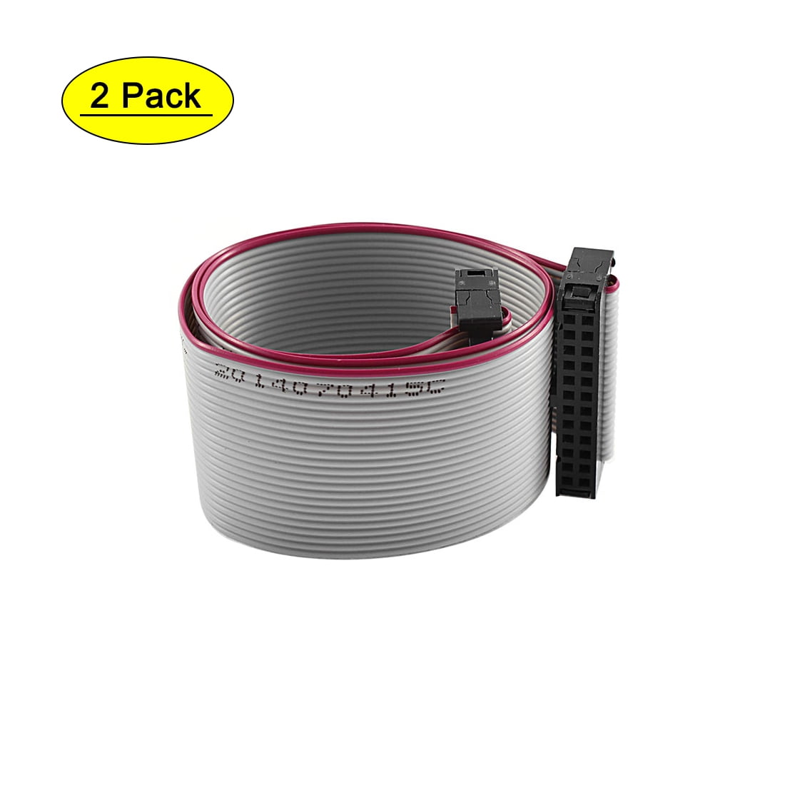 2 Pcs 40cm IDC 24Pin Hard Drive Extension Wire Flat Ribbon Cable for