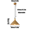 thumbnail image 2 of Gold Industrial Style Metal Pendant Lamp, Retro American Rustic Pendant Lighting, Simple Farmhouse Pendant Light Fixture for Over Kitchen Sink Island Dining Room Table Entrance Bar Counter, 2 of 7
