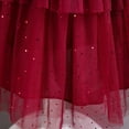 thumbnail image 5 of Little Girls Velvet Tulle Fall Winter Long Sleeve Holiday Cristmash Party Dress, 5 of 6