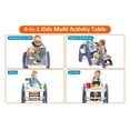 thumbnail image 6 of 8-in-1 Kids Table and Chair Set, Foldable Kids Activity Table for Toddlers 3-5, Toddler Activity Table Building Block Table with Whiteboard, Water Table Sand Table Sensory Table for Boys Girls, 6 of 7