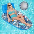 thumbnail image 2 of Large Pool Floats Lounger Adults - 55'x36' Oversized Lake Float Floaties, Inflatable Pool Raft with Cup Phone Holder, Backrest, Footrest, 2 of 5