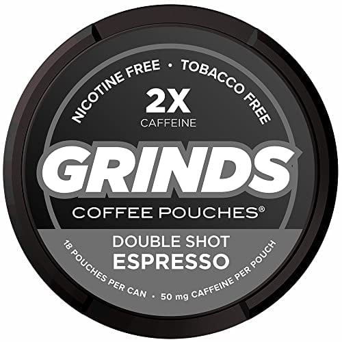 Grinds Coffee Pouches 3 Cans of Double Shot Espresso Tobacco Free
