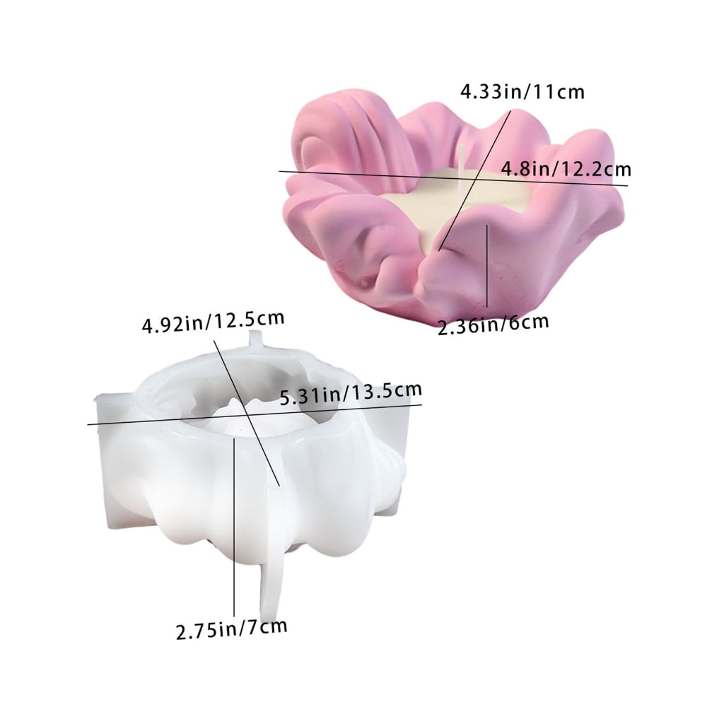 Aurgiarme Flexible Sturdy Silicone Molds Fashion Accessory for Making Unique Shaped Candle and Home Decorations