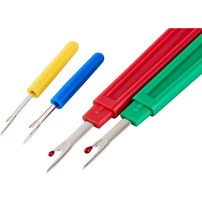Seam Ripper, Sewing Stitch Ripper and Thread Remover Tool Kit, 2Big+2Small Thread Cutter and 1 Thread Snips (Red)