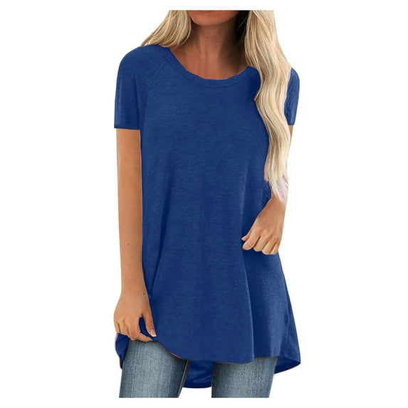 Shirts for Women Summer Tops Trendy Short Sleeve Casual Butterfly Print Tshirt Top Comfy Tunic Sexy V Neck Blouses