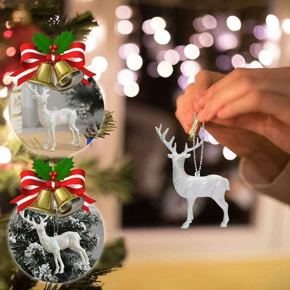 Christmas Tree Deer Ornament Hanging Figurine Ornament Set for Christmas Decoration/ Christmas Deer Pendant