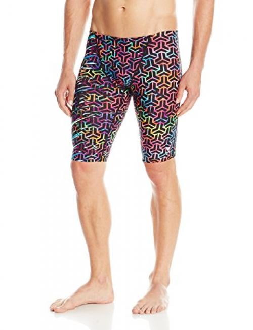 TYR TYR Sport Men's Synergy All Over Jammer Swimsuit, Multi Color, 26