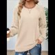 thumbnail image 5 of Sudaderas para Mujer, Suéteres de Cuello Redondo con Mangas de Punto , Moda 2025 Albaricoque M, 5 of 8