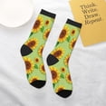 thumbnail image 4 of Goofa Sunflower Leaves Pattern Children's Crew Socks, Kids' Daily Wear and Sports Socks, Breathable Socks, Sports Socks, Moisture-Wicking Socks for Children, 4 of 6