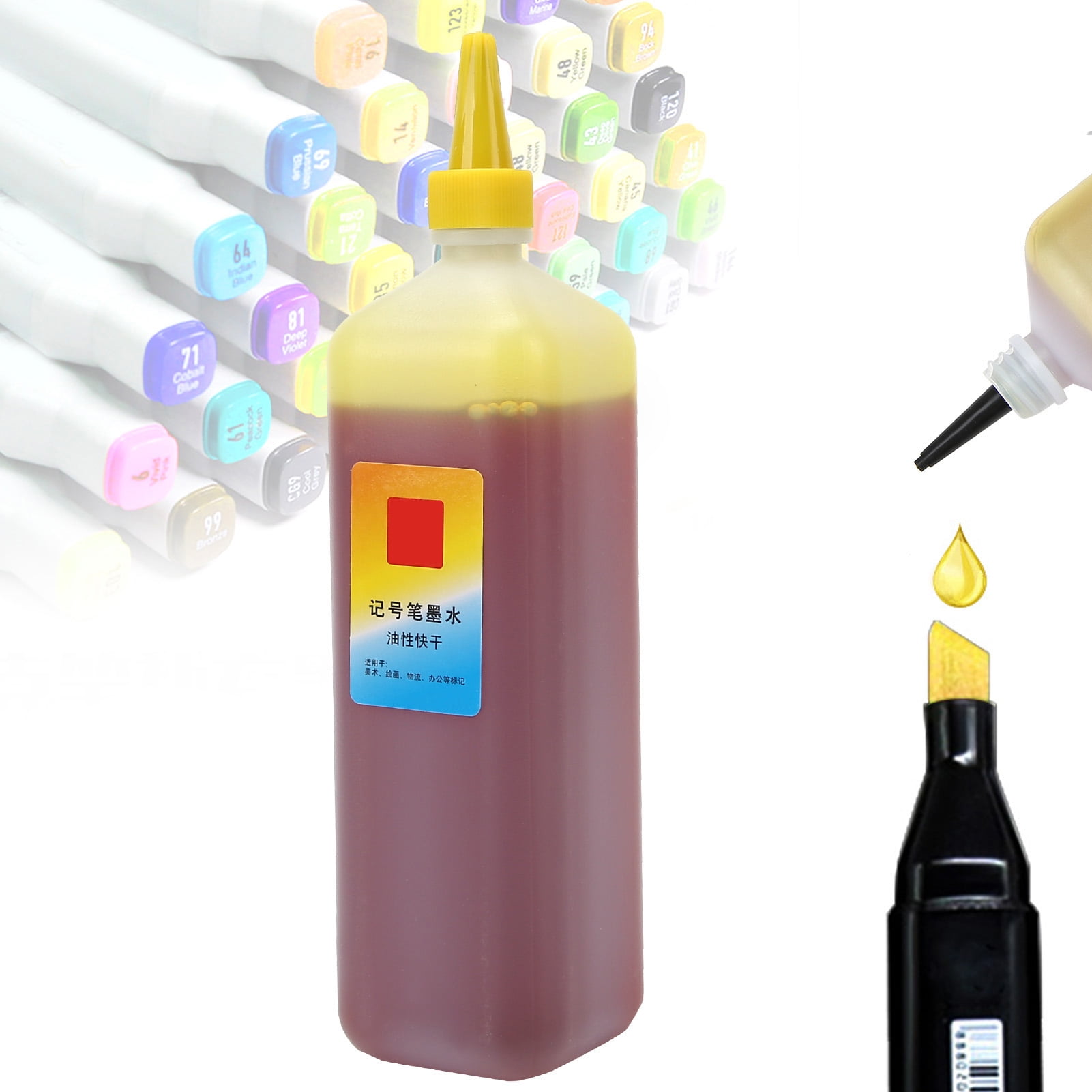 Octpeak Permanent Marker Refill Ink,Marker Refill Ink Color Permanent Poster Pen Replenishing