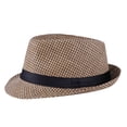 thumbnail image 2 of Classic Sun Hats for Men Women, UV Protection Wide Brim Fedora Hat with Black Band, Breathable Lightweight Trilby Cap for Outdoor Summer, 2 of 2