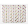 thumbnail image 1 of Floral Bath Mat, Modern Graphical Concept of Wildflower Silhouettes and Striped Round, Plush Bathroom Decor Mat with Non Slip Backing, 29.5" X 17.5", Multicolor, by Ambesonne, 1 of 2