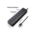 thumbnail image 3 of Hub Usb Con 7 Puertos Usb 3.0 Multicontacto Negro, 3 of 4