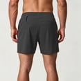 thumbnail image 4 of Men's Workout Running Shorts Quick Dry Active 4 Inches Shorts with Zipper Pockets, Lightweight, Breathable Black, 4 of 6