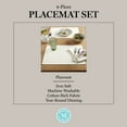 thumbnail image 6 of Martha Stewart Honeycomb Modern Farmhouse Reversible Fabric Placemat 4-Pack Set, Beige, 13"x17.5", 6 of 8